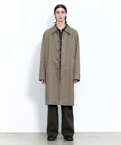 INSILENCE(インサイロンス)の「ウォッシュドスティアングコート ASH BROWN(トレンチコート・レディース・その他・SMALL/MEDIUM/LARGE)」の2枚目の写真
