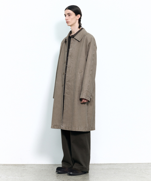 INSILENCE(インサイロンス)の「ウォッシュドスティアングコート ASH BROWN(トレンチコート・レディース・その他・SMALL/MEDIUM/LARGE)」の3枚目の写真