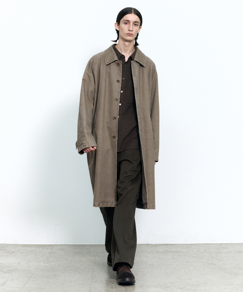 INSILENCE(インサイロンス)の「ウォッシュドスティアングコート ASH BROWN(トレンチコート・レディース・その他・SMALL/MEDIUM/LARGE)」の5枚目の写真
