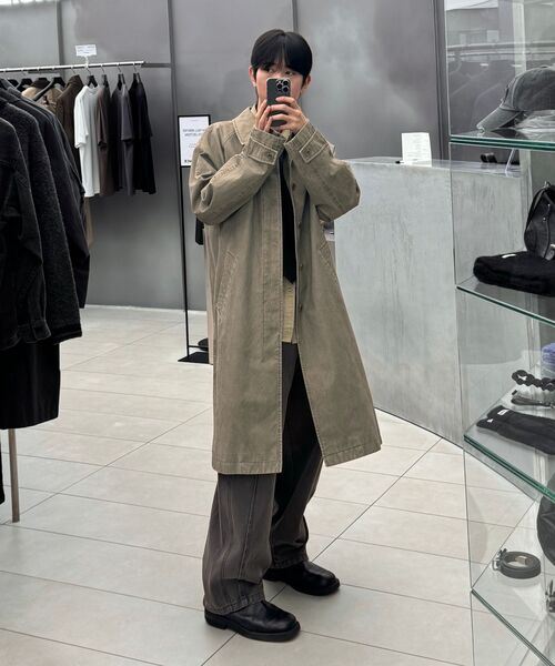 INSILENCE(インサイロンス)の「ウォッシュドスティアングコート ASH BROWN(トレンチコート・レディース・その他・SMALL/MEDIUM/LARGE)」の8枚目の写真