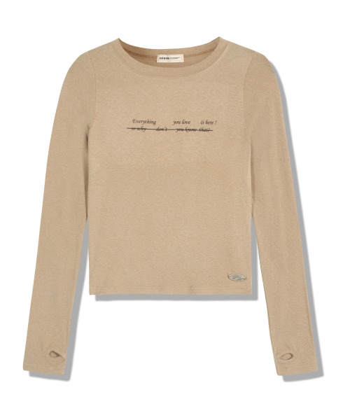 GUBIN(グビン)の「(W) レタリングスパンウォーマーロングスリーブ(Tシャツ/カットソー・レディース・その他・FREE)」の2枚目の写真