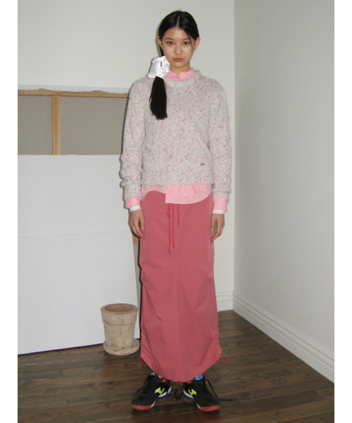 SINOON（シヌーン）の「WORK WEAR LONG SKIRT (PINK)（スカート・レディース・ピンク・FREE）」の3枚目の写真