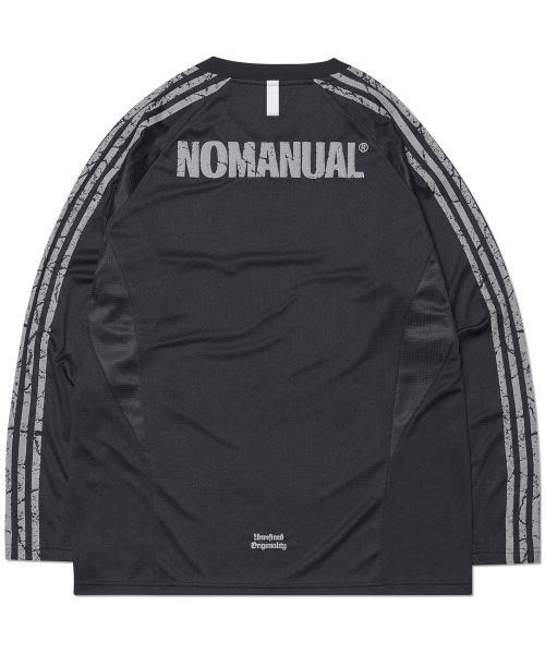 NOMANUAL(NOMANUAL)の「CRACKED LINE LONG SLEEVE UNIFORM - BLACK(Tシャツ/カットソー・レディース・その他・SMALL/MEDIUM/LARGE)」の2枚目の写真