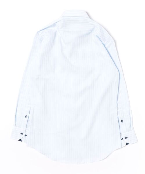 TOKYO SHIRTS(トウキョウシャツ)の「形態安定ノンアイロン ボタンダウン 長袖ビジネスワイシャツ(ビジネスシャツ・メンズ・ブルー・首回り37cm-裄丈80cm/首回り39cm-裄丈80cm/首回り39cm-裄丈84cm/首回り41cm-裄丈82cm/首回り41cm-裄丈86cm/首回り42cm-裄丈82cm/首回り42cm-裄丈86cm/首回り43cm-裄丈82cm/首回り43cm-裄丈86cm/首回り37cm-裄丈84cm)」の7枚目の写真
