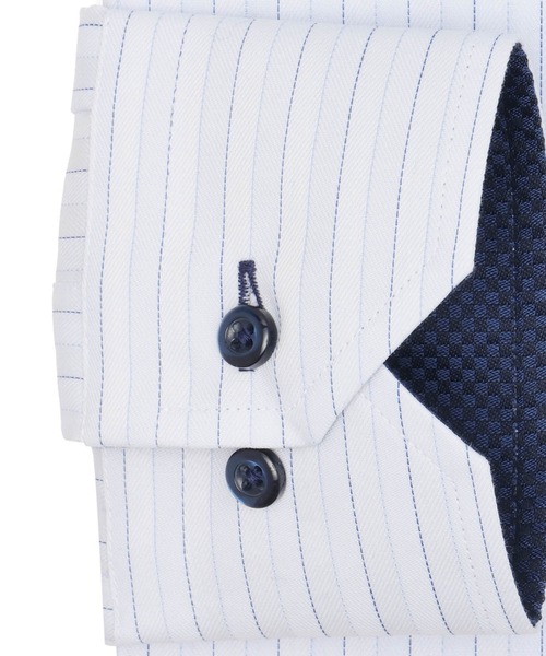 TOKYO SHIRTS(トウキョウシャツ)の「形態安定ノンアイロン ボタンダウン 長袖ビジネスワイシャツ(ビジネスシャツ・メンズ・ブルー・首回り37cm-裄丈80cm/首回り39cm-裄丈80cm/首回り39cm-裄丈84cm/首回り41cm-裄丈82cm/首回り41cm-裄丈86cm/首回り42cm-裄丈82cm/首回り42cm-裄丈86cm/首回り43cm-裄丈82cm/首回り43cm-裄丈86cm/首回り37cm-裄丈84cm)」の3枚目の写真