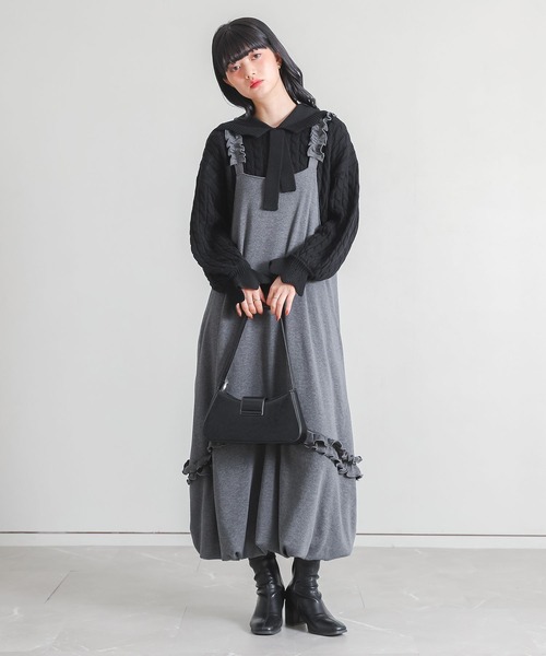 somari imagination(ソマリ イマジネーション)の「『スカラップセーラーケーブルニット』(ニット/セーター・レディース・レッド/ブラック・1/2)」の13枚目の写真