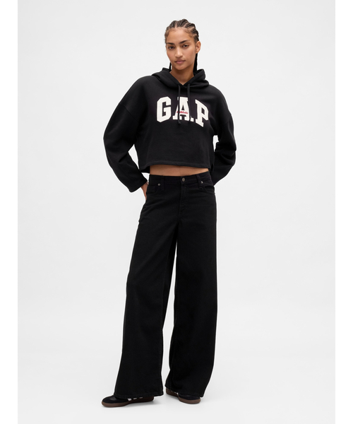 GAP（ギャップ）の「オーバーサイズ バレルスリーブ GAPロゴパーカー（パーカー・レディース・ブラック/アイボリー/ネイビー/レッド・XL/S/L/XS/M/XXS）」の13枚目の写真