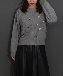 専用です！　さえら　Aihakame 黒 カーディガン 花柄刺繍　本体のみ sakishimatokyo カーディガン フラワー刺しゅう ハーフスリーブ