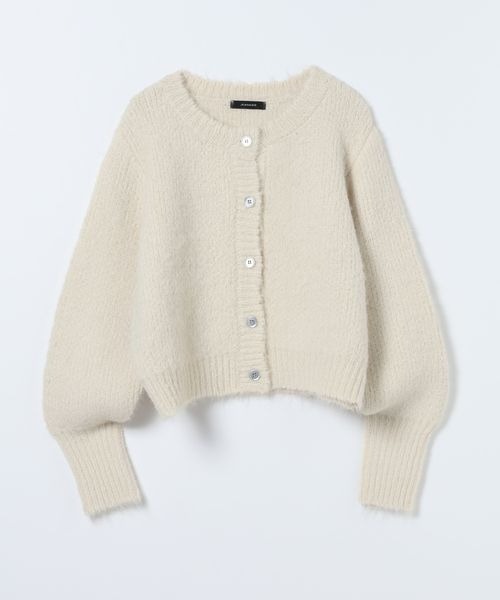 JEANASIS(ジーナシス)の「3Gリッチシャギーショートクルーニットカーディガン/629912(カーディガン/ボレロ・レディース・ブラウン系その他/チャコールグレー/オフホワイト/ライム・FREE)」の14枚目の写真