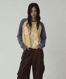 PRDA BIG PATCH RAGLAN LONG SLEEVE MUSTARD