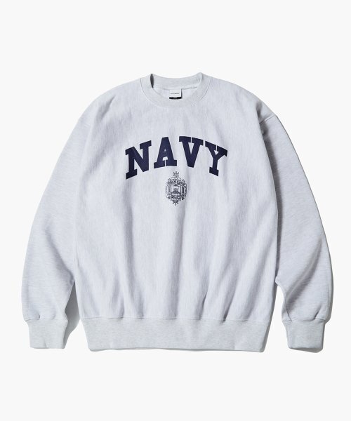 OUTSTANDING(アウトスタンディング)の「V.S.C SWEAT(NAVY)_1%MELANGE GRAY(スウェット・レディース・その他・SMALL)」の1枚目の写真