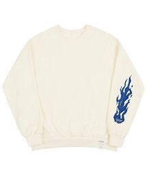 [ユニセックス]エルボーフレームスマイルスウェット_クリーム