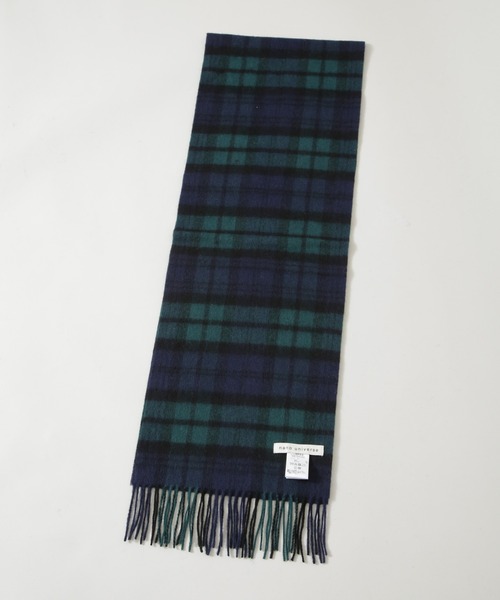 NANO universe（ナノユニバース）の「ソフトカシミヤブレンドチェックマフラー（マフラー・メンズ・グレー/グリーン/イエロー・FREE）」の10枚目の写真