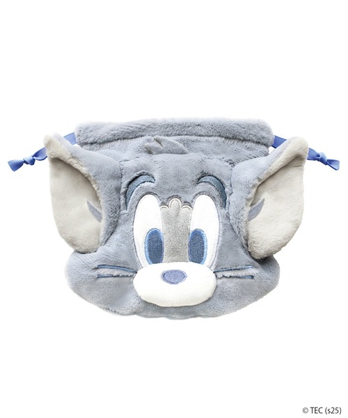 トムとジェリー ダスティーカラーぬいぐるみ巾着 ☆トム☆ 公式】トムとジェリー ぬいぐるみ巾着 ダスティーカラー（ポーチ