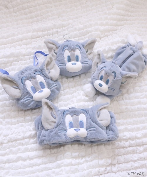 公式】トムとジェリー ぬいぐるみ巾着 ダスティーカラー（ポーチ