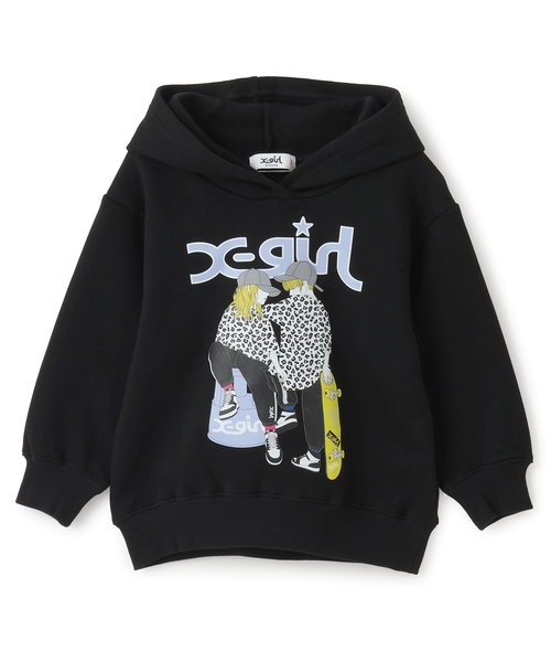 X-girl Stages(エックスガールステージス)の「ガール&ボーイイラストパーカー(パーカー・キッズ・ブラック/ピンク・140cm/100cm/110cm/90cm/120cm/130cm)」の12枚目の写真