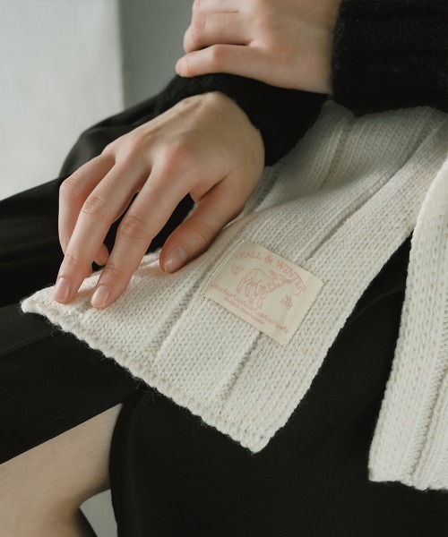 ROCKFISH WEATHERWEAR（ロックフィッシュウェザーウェア）の「DIAMOND CABLE BALACLAVA（マフラー・レディース・グレー/アイボリー/オリーブ/ラベンダー・FREE）」の6枚目の写真