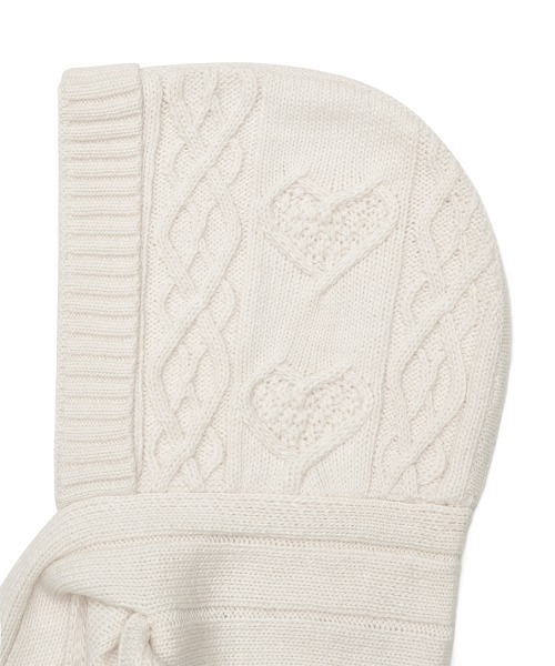 ROCKFISH WEATHERWEAR（ロックフィッシュウェザーウェア）の「DIAMOND CABLE BALACLAVA（マフラー・レディース・グレー/アイボリー/オリーブ/ラベンダー・FREE）」の10枚目の写真