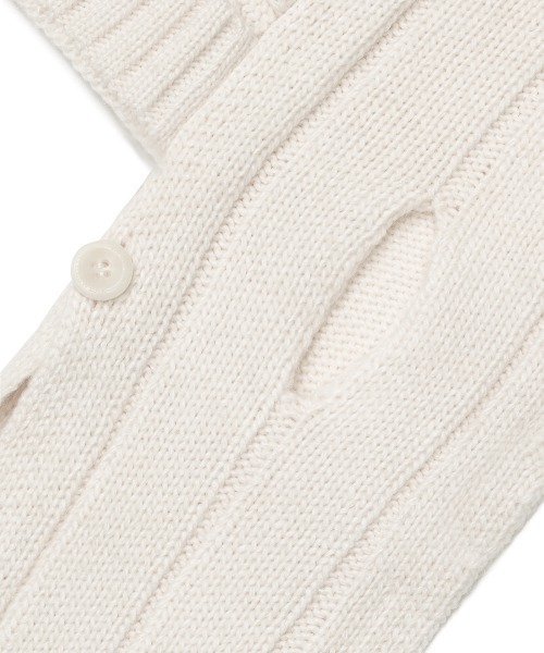 ROCKFISH WEATHERWEAR（ロックフィッシュウェザーウェア）の「DIAMOND CABLE BALACLAVA（マフラー・レディース・グレー/アイボリー/オリーブ/ラベンダー・FREE）」の11枚目の写真