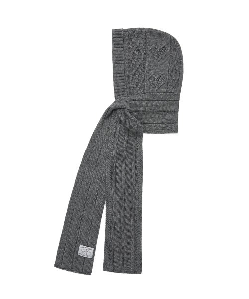 ROCKFISH WEATHERWEAR（ロックフィッシュウェザーウェア）の「DIAMOND CABLE BALACLAVA（マフラー・レディース・グレー/アイボリー/オリーブ/ラベンダー・FREE）」の18枚目の写真