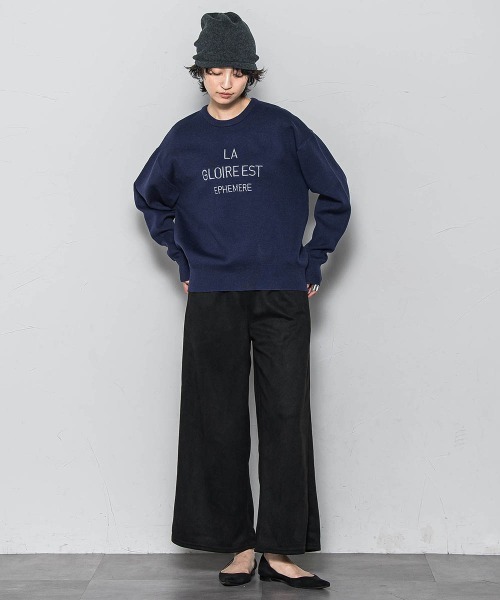 MAYSON GREY(メイソングレイ)の「【WEB限定】刺繍ロゴニットプルオーバー≪洗濯機で洗える≫(ニット/セーター・レディース・ライトグレー/ネイビー/ベージュ・M)」の8枚目の写真