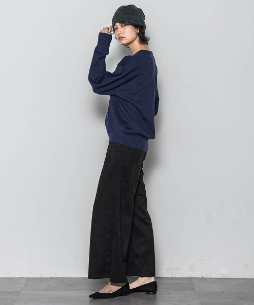 MAYSON GREY(メイソングレイ)の「【WEB限定】刺繍ロゴニットプルオーバー≪洗濯機で洗える≫(ニット/セーター・レディース・ライトグレー/ネイビー/ベージュ・M)」の10枚目の写真