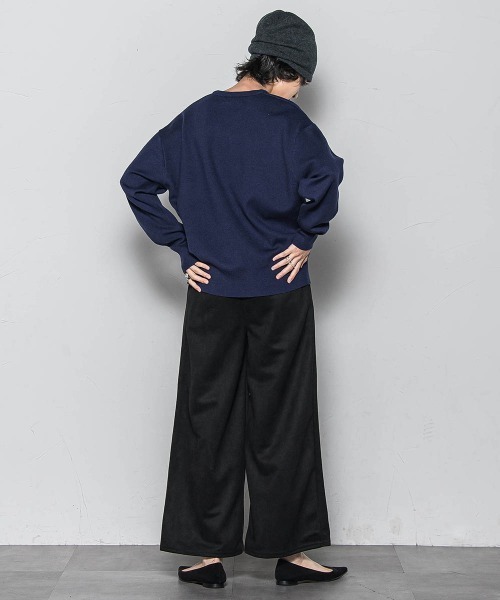 MAYSON GREY(メイソングレイ)の「【WEB限定】刺繍ロゴニットプルオーバー≪洗濯機で洗える≫(ニット/セーター・レディース・ライトグレー/ネイビー/ベージュ・M)」の11枚目の写真