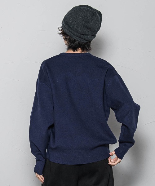 MAYSON GREY(メイソングレイ)の「【WEB限定】刺繍ロゴニットプルオーバー≪洗濯機で洗える≫(ニット/セーター・レディース・ライトグレー/ネイビー/ベージュ・M)」の6枚目の写真