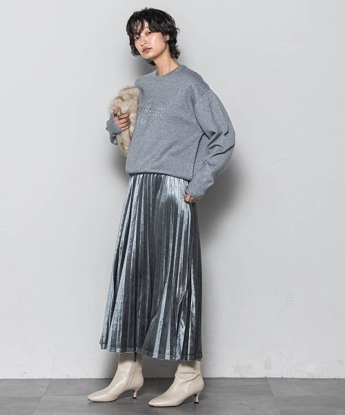 MAYSON GREY(メイソングレイ)の「【WEB限定】刺繍ロゴニットプルオーバー≪洗濯機で洗える≫(ニット/セーター・レディース・ライトグレー/ネイビー/ベージュ・M)」の17枚目の写真
