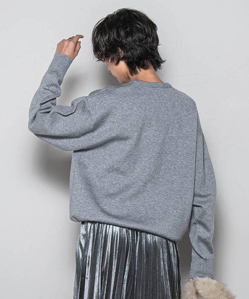 MAYSON GREY(メイソングレイ)の「【WEB限定】刺繍ロゴニットプルオーバー≪洗濯機で洗える≫(ニット/セーター・レディース・ライトグレー/ネイビー/ベージュ・M)」の15枚目の写真