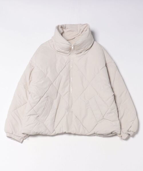 URBAN ISLAND SOCIETY(アーバンアイランドソサエティ)の「【URBAN ISLAND SOCIETY/アーバンアイランドソサエティ】UIS DIAMOND DOWN JACKET/ダウンジャケット キルティング オーバーサイズ(ダウンジャケット/コート・レディース・ブラック/ホワイト・FREE)」の1枚目の写真
