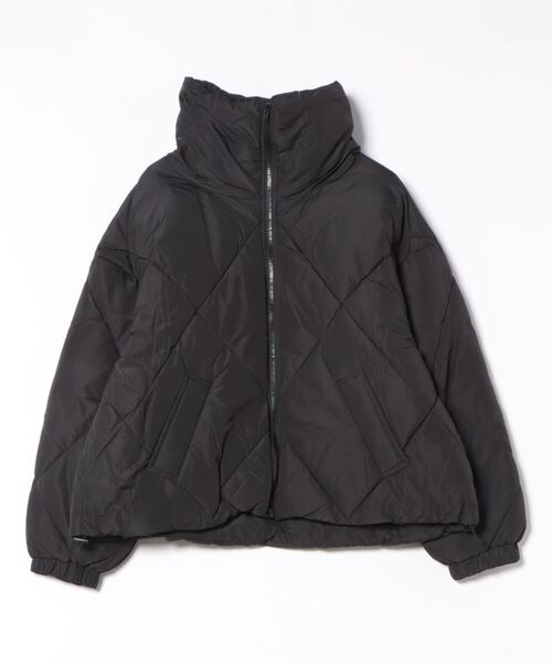URBAN ISLAND SOCIETY(アーバンアイランドソサエティ)の「【URBAN ISLAND SOCIETY/アーバンアイランドソサエティ】UIS DIAMOND DOWN JACKET/ダウンジャケット キルティング オーバーサイズ(ダウンジャケット/コート・レディース・ブラック/ホワイト・FREE)」の4枚目の写真