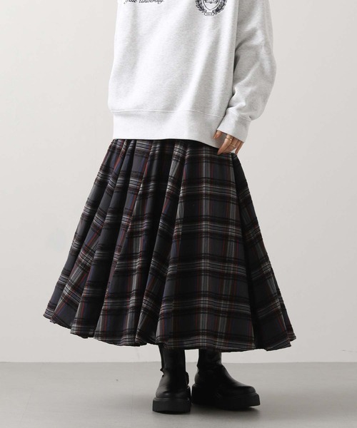セール】モールチェックウールリブスカート（スカート）｜Gready