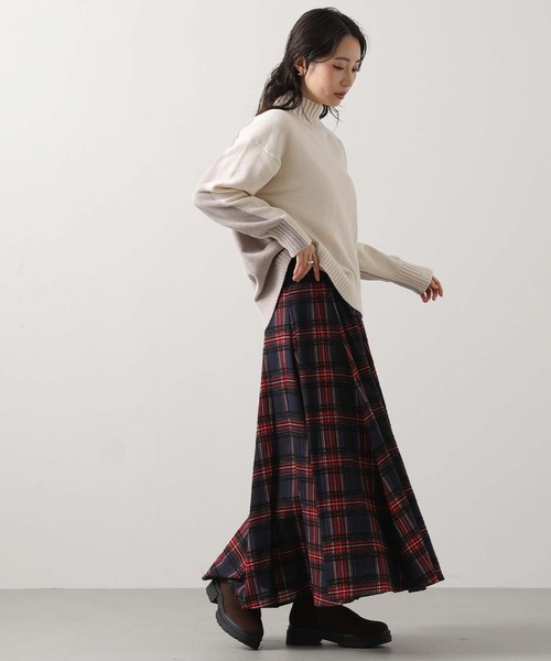 セール】モールチェックウールリブスカート（スカート）｜Gready