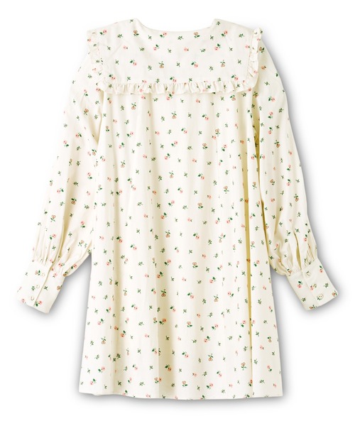 Cath Kidston（キャスキッドソン）の「セーラーミニワンピース Lace Springs（ワンピース・レディース・ダークグリーン/アイボリー・FREE）」の9枚目の写真