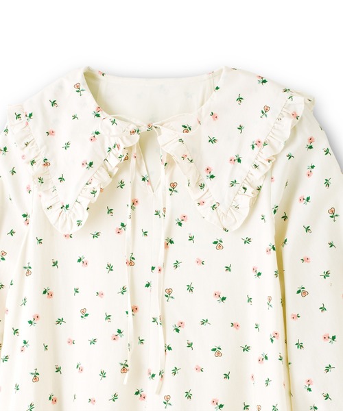 Cath Kidston（キャスキッドソン）の「セーラーミニワンピース Lace Springs（ワンピース・レディース・ダークグリーン/アイボリー・FREE）」の10枚目の写真