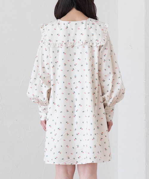 Cath Kidston（キャスキッドソン）の「セーラーミニワンピース Lace Springs（ワンピース・レディース・ダークグリーン/アイボリー・FREE）」の5枚目の写真