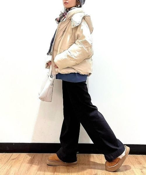 EDWIN（エドウィン）の「【EDWIN】BODY FIRE イージーワイドパンツ (裏起毛素材 / リラックスシルエット / 発熱効果)（その他パンツ・レディース・ブラック・XS/S/M/L/XL）」の19枚目の写真