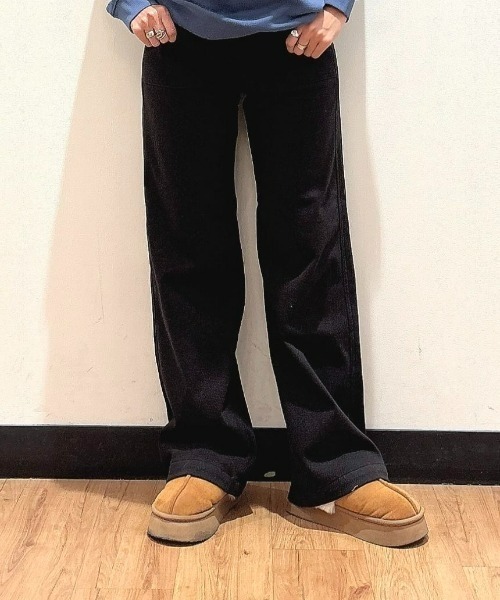 EDWIN（エドウィン）の「【EDWIN】BODY FIRE イージーワイドパンツ (裏起毛素材 / リラックスシルエット / 発熱効果)（その他パンツ・レディース・ブラック・XS/S/M/L/XL）」の3枚目の写真