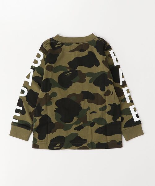 A BATHING APE（アベイシングエイプ）の「1ST CAMO LS TEE（Tシャツ/カットソー・キッズ・グリーン/イエロー・140/130/100/110）」の4枚目の写真