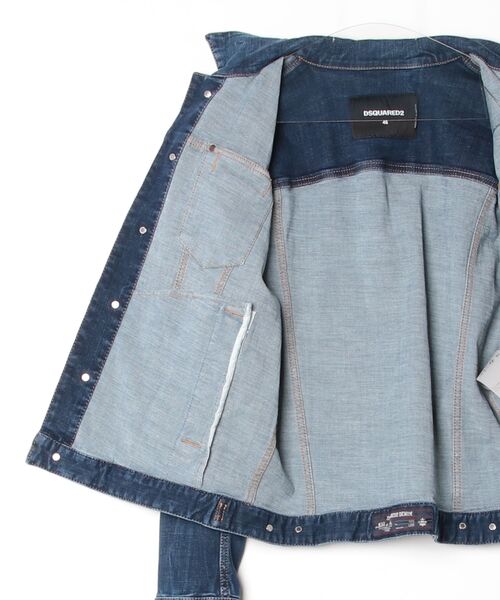 DSQUARED2(ディースクエアード)の「Dan Jean Jacket Medium Easy Red Spots Wash/0261/CO(デニムジャケット・メンズ・ブルー・46/48/50)」の2枚目の写真