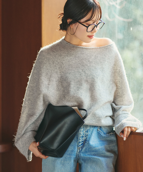 追加》Baby Alpaca ラグラン プルオーバー（ニット/セーター）｜Plage