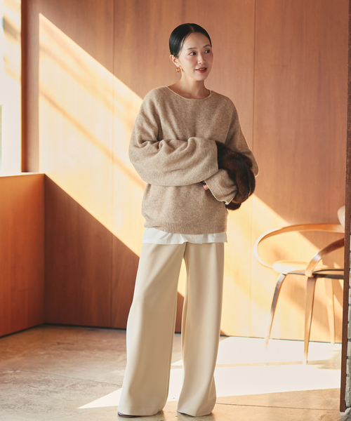 追加》Baby Alpaca ラグラン プルオーバー（ニット/セーター）｜Plage