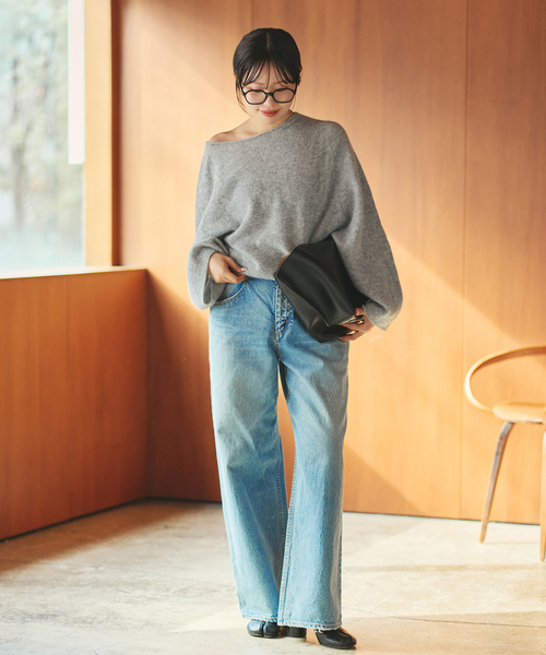 plage（プラージュ）の「《追加》Baby Alpaca ラグラン プルオーバー（ニット/セーター・レディース・ホワイト/ベージュ/グレー・FREE）」の8枚目の写真