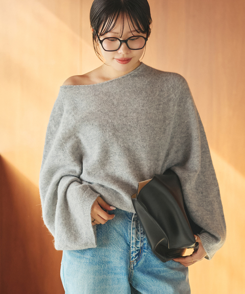 plage（プラージュ）の「《追加》Baby Alpaca ラグラン プルオーバー（ニット/セーター・レディース・ホワイト/ベージュ/グレー・FREE）」の11枚目の写真