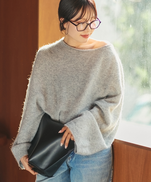 plage（プラージュ）の「《追加》Baby Alpaca ラグラン プルオーバー（ニット/セーター・レディース・ホワイト/ベージュ/グレー・FREE）」の16枚目の写真