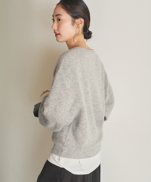 plage（プラージュ）の「《追加》Baby Alpaca ラグラン プルオーバー（ニット/セーター・レディース・ホワイト/ベージュ/グレー・FREE）」の22枚目の写真