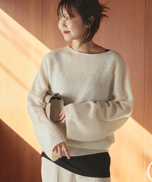 追加》Baby Alpaca ラグラン プルオーバー（ニット/セーター）｜Plage