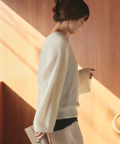 追加》Baby Alpaca ラグラン プルオーバー（ニット/セーター）｜Plage