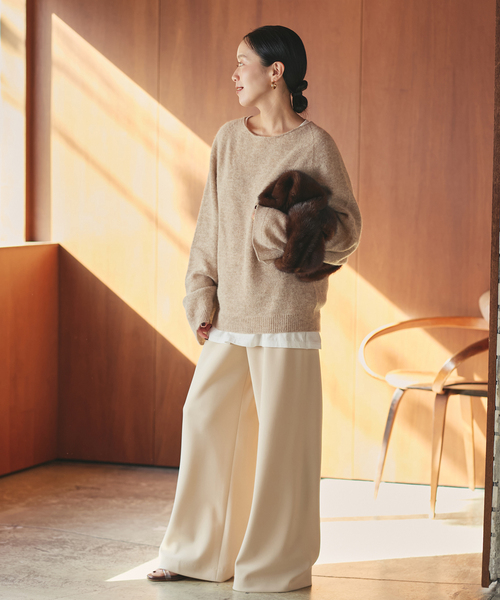 追加》Baby Alpaca ラグラン プルオーバー（ニット/セーター）｜Plage